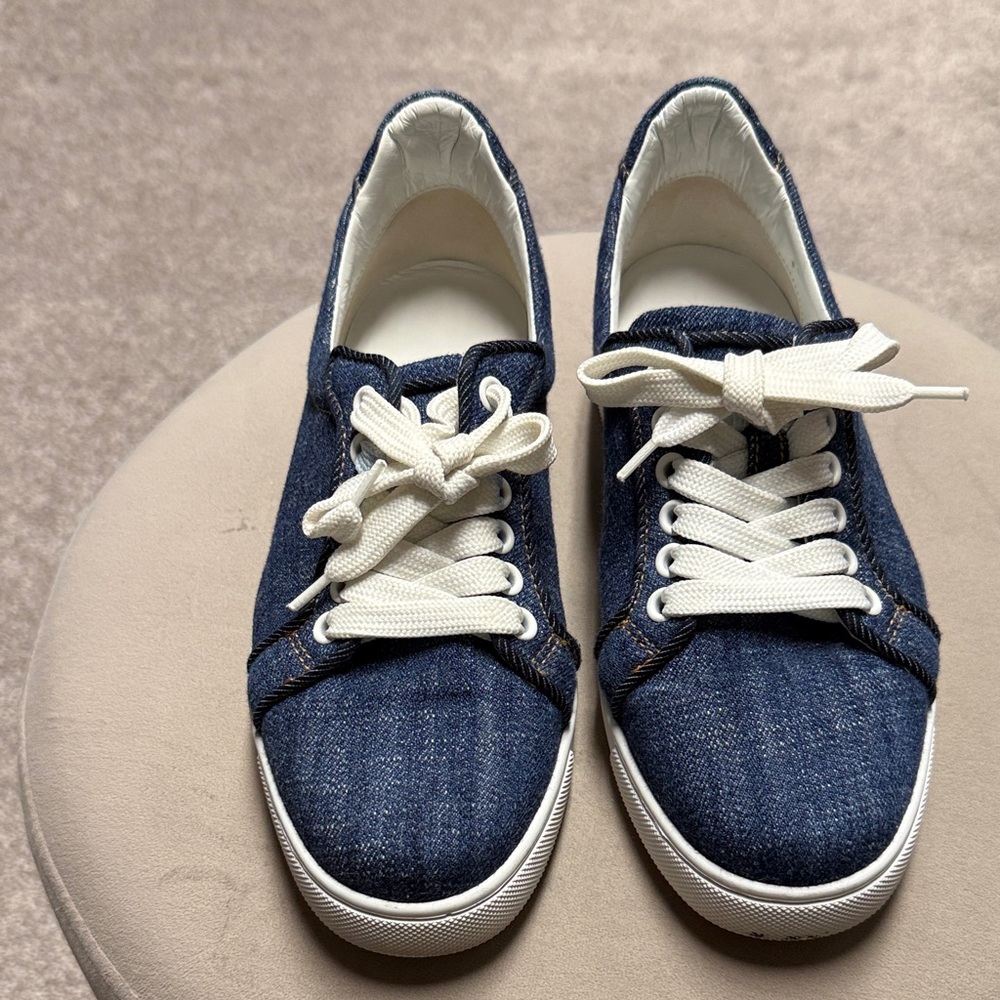 Denim Lace-Up Sneakers
